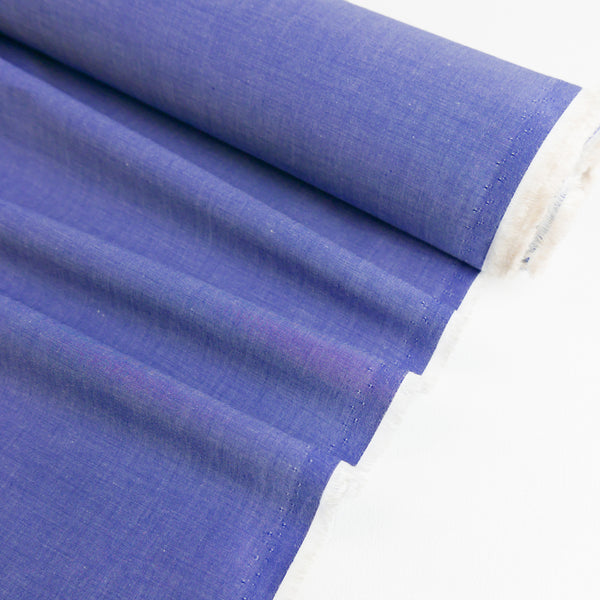 Florence - Silk Cotton Poplin | Denim Blue