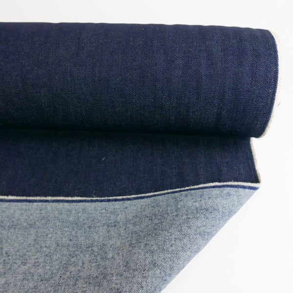 Korean Brushed Back Denim | Indigo
