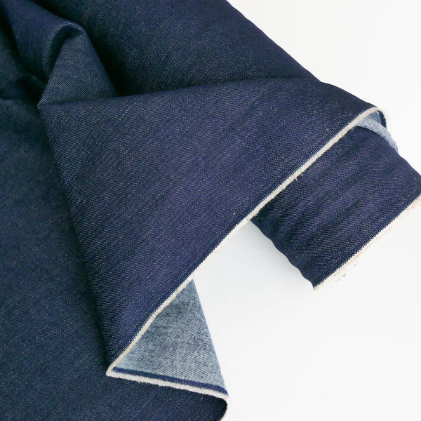 Korean Brushed Back Denim | Indigo