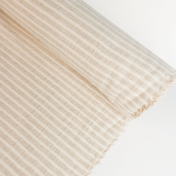 Hanako - Washer Finish Linen | Wide Stripe