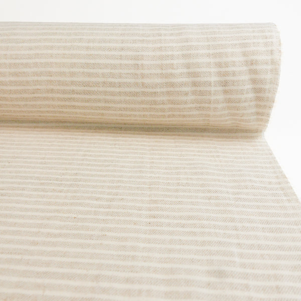 Hanako - Washer Finish Linen | Narrow Stripe