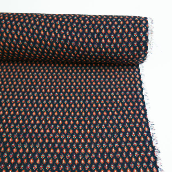 Omar - Turkish Printed Rayon | Garnet