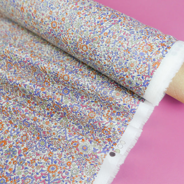 Aida - Japanese Cotton Lawn | Orange Floral