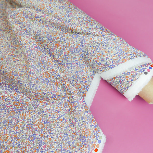 Aida - Japanese Cotton Lawn | Orange Floral