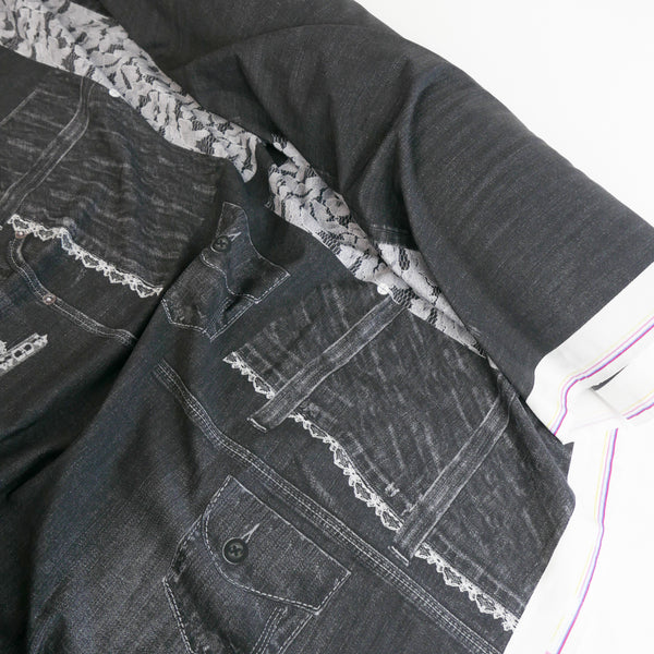 Trompe L’œil - Printed Knit | Charcoal Lace