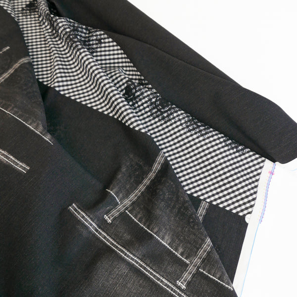 Trompe L’œil - Printed Knit | Black Gingham