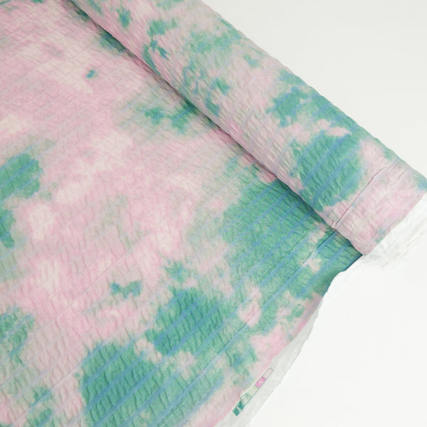 Wijnant - Printed Seersucker Cotton | Pink/Teal