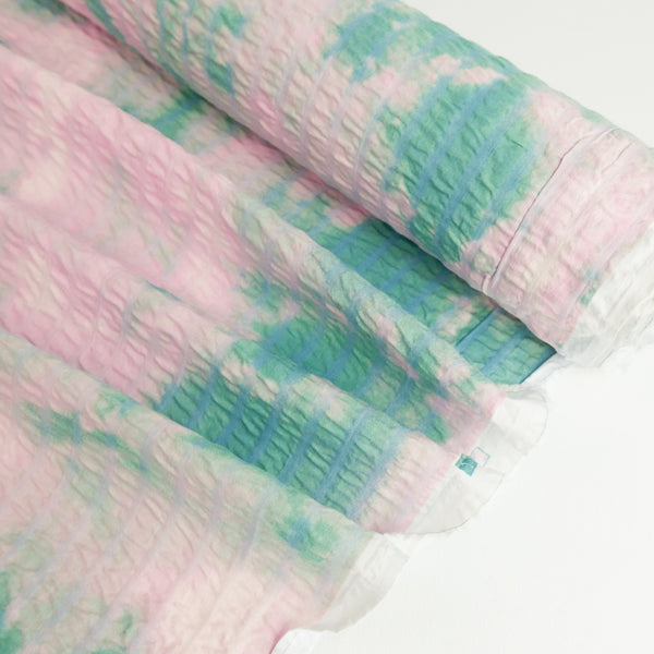 Wijnant - Printed Seersucker Cotton | Pink/Teal