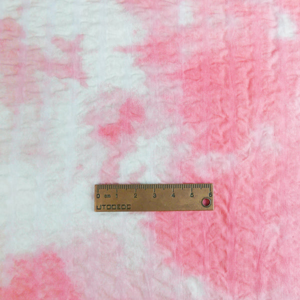 Wijnant - Printed Seersucker Cotton | Sky Blue/Pink