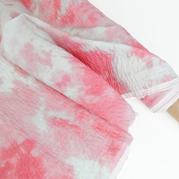 Wijnant - Printed Seersucker Cotton | Sky Blue/Pink