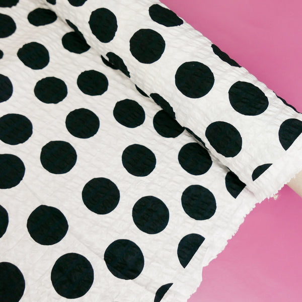 Christian - Printed Seersucker Cotton | B&W