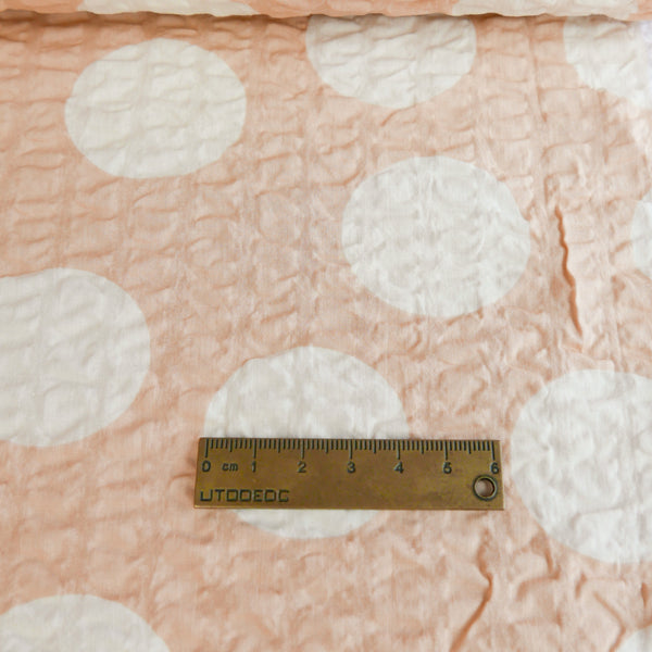 Christian - Printed Seersucker Cotton | Peach