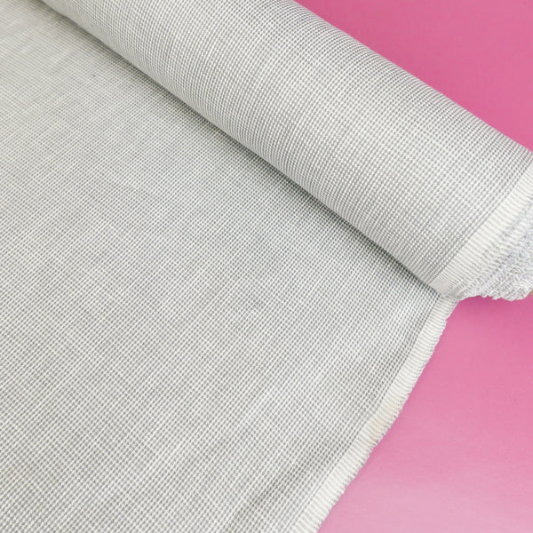 Raya - Mini Basket Weave Linen | Pebble