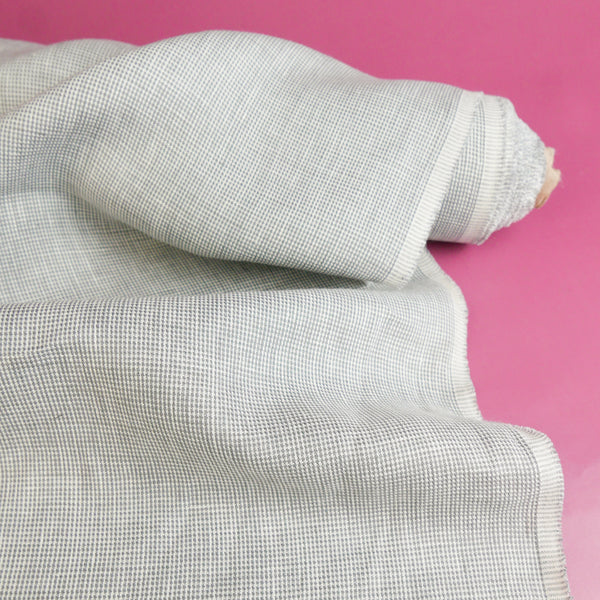 Raya - Mini Basket Weave Linen | Pebble
