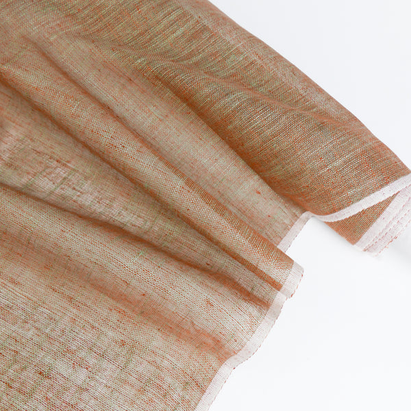 Capri - Shot Linen Gauze | Burnt Orange