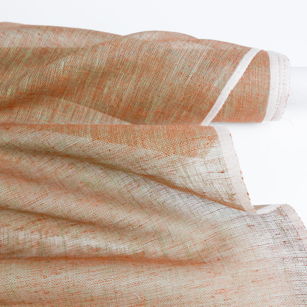 Capri - Shot Linen Gauze | Burnt Orange