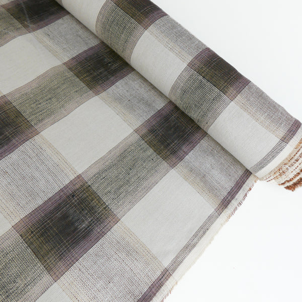 Nevena - European Yarn-Dyed Linen | Mauve Check