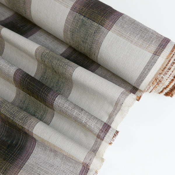 Nevena - European Yarn-Dyed Linen | Mauve Check