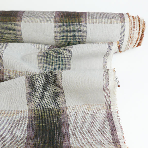 Nevena - European Yarn-Dyed Linen | Mauve Check