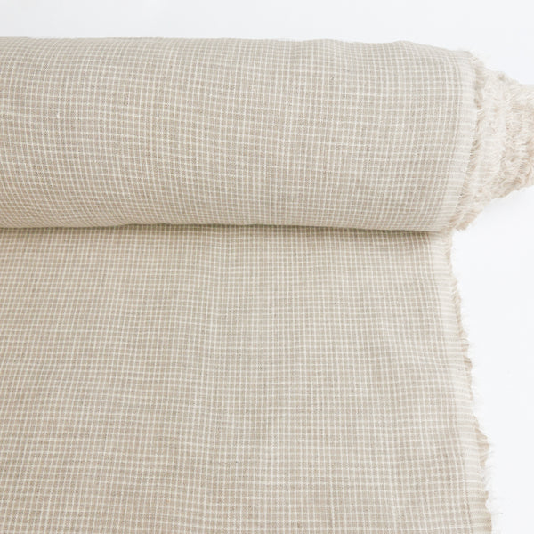 Flavia - European Yarn-dyed Linen | Biscuit
