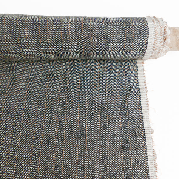 Solana - European Multi-Weave Linen | Black Tobacco