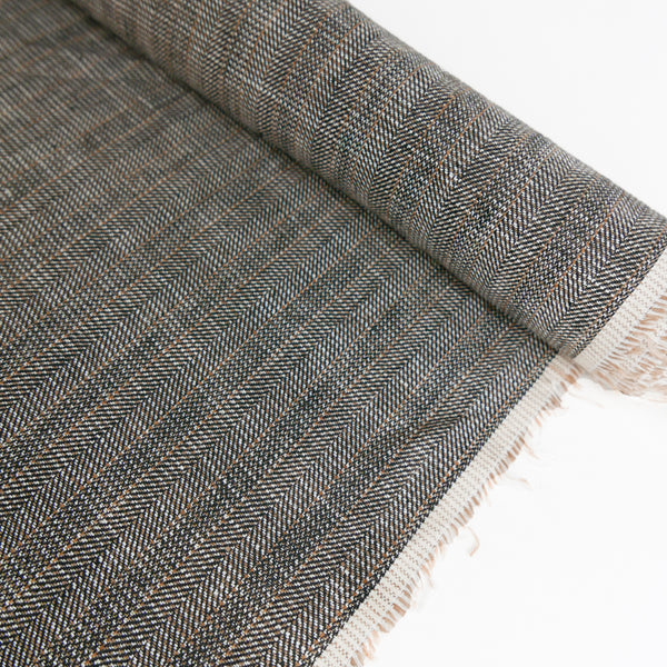 Solana - European Multi-Weave Linen | Black Tobacco