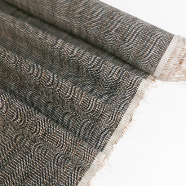 Solana - European Multi-Weave Linen | Black Tobacco