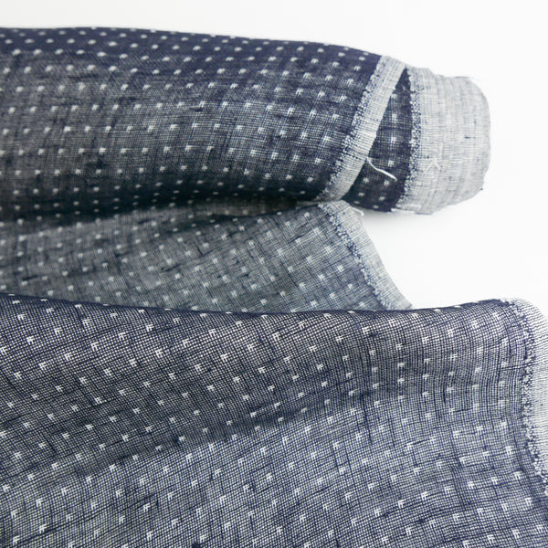 Leandro - European Double-Faced Linen | Ink