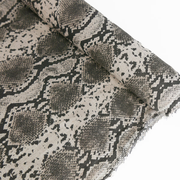 Rocio - Screen-Printed Linen Gauze | Snake