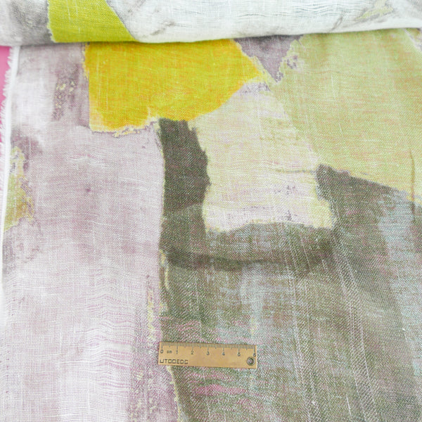 Wynter - Screen-Printed Linen | Army