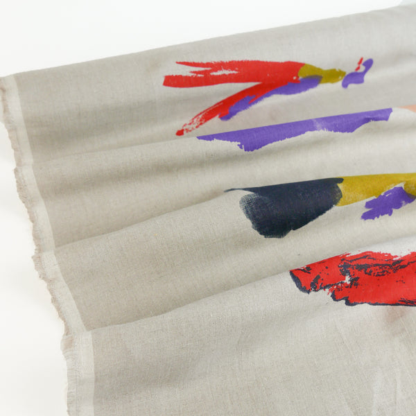 Lady - Screen-Printed Linen | Natural