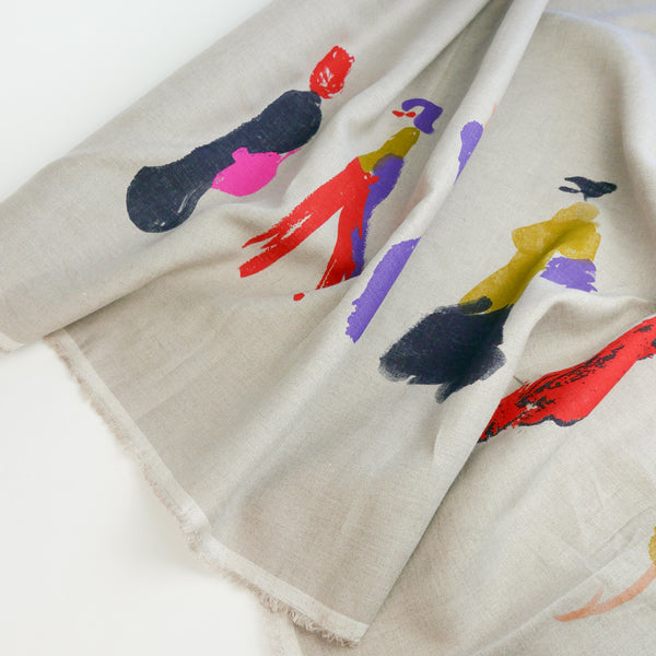 Lady - Screen-Printed Linen | Natural