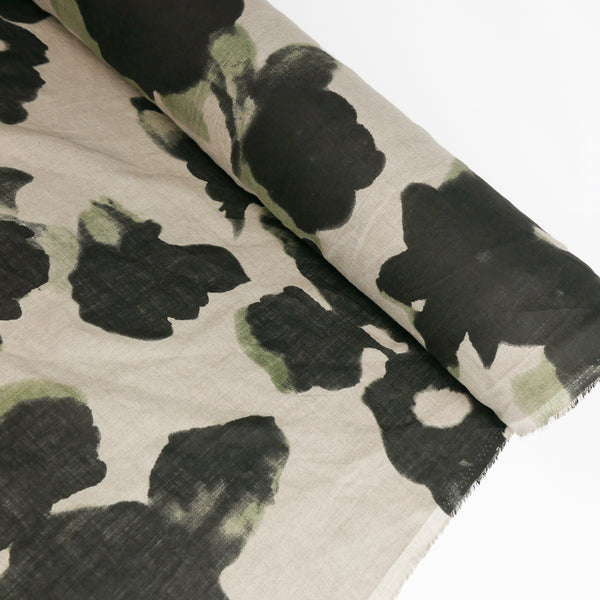Tiffany - Screen-Printed Linen | Natural Floral