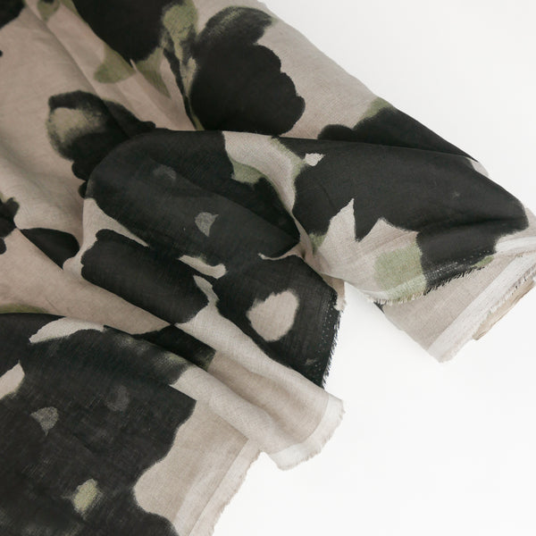 Tiffany - Screen-Printed Linen | Natural Floral