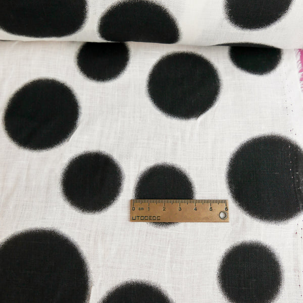 Kusama - Screen-Printed Linen | Black
