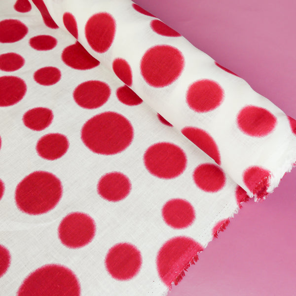 Kusama - Screen-Printed Linen | Cherry