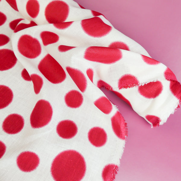Kusama - Screen-Printed Linen | Cherry