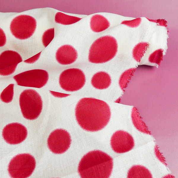 Kusama - Screen-Printed Linen | Cherry