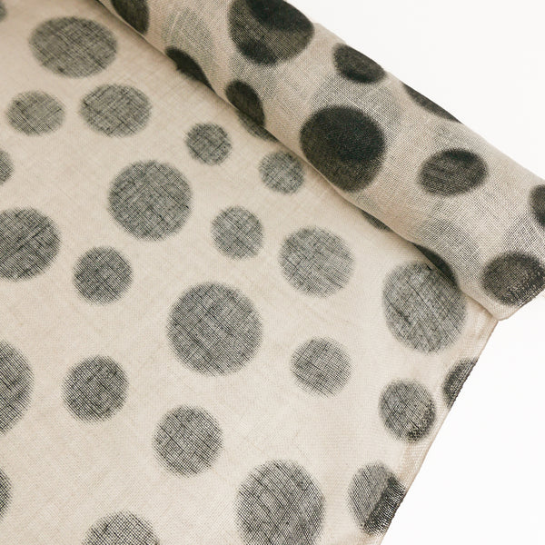 Rocco - Screen-Printed Linen Gauze | Black Spot