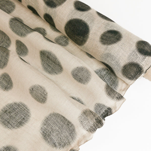 Rocco - Screen-Printed Linen Gauze | Black Spot