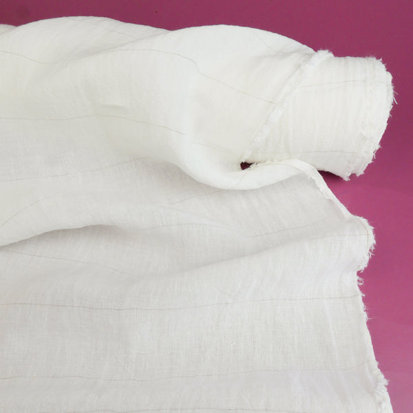 Emblem - Irish Crosshatch Linen | Off-White Stripe