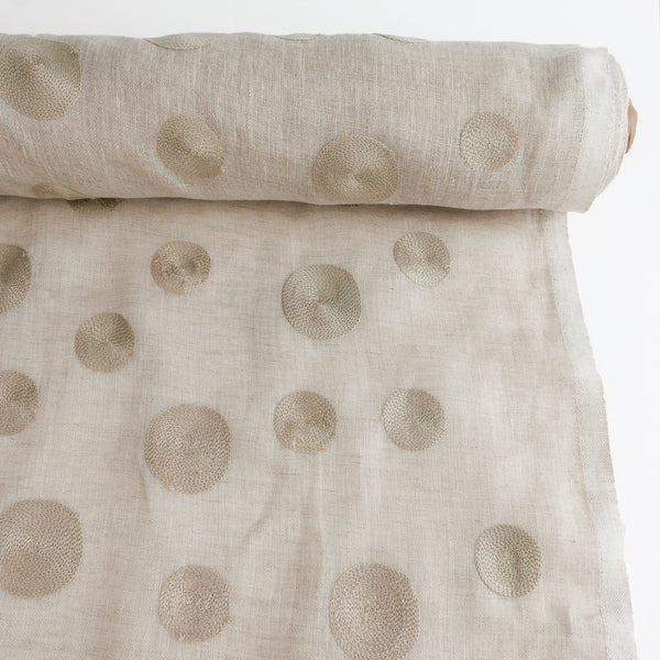 Steph - European Embroidered Linen | Natural