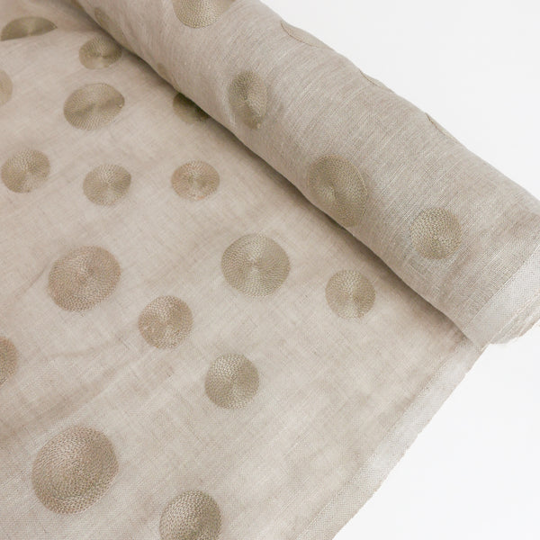 Steph - European Embroidered Linen | Natural
