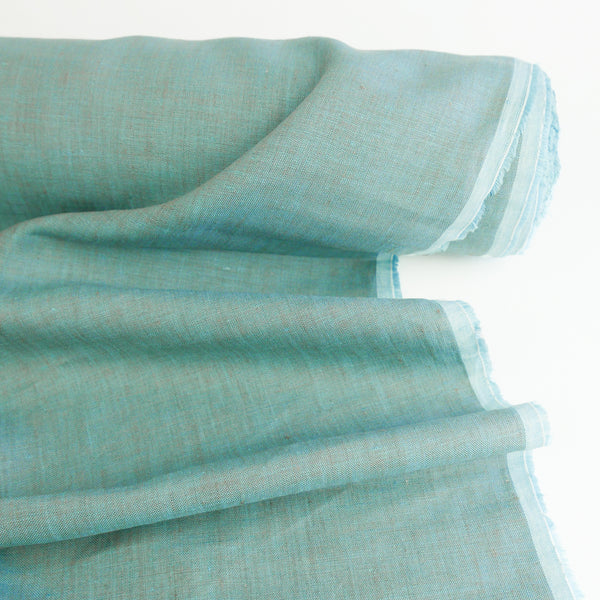 Jacob - European Linen Chambray | Turquoise