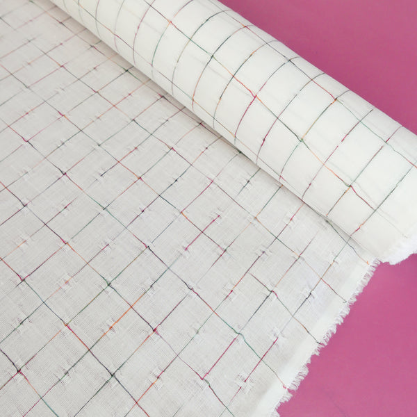 Arco - European Jacquard Linen | Rainbow Check