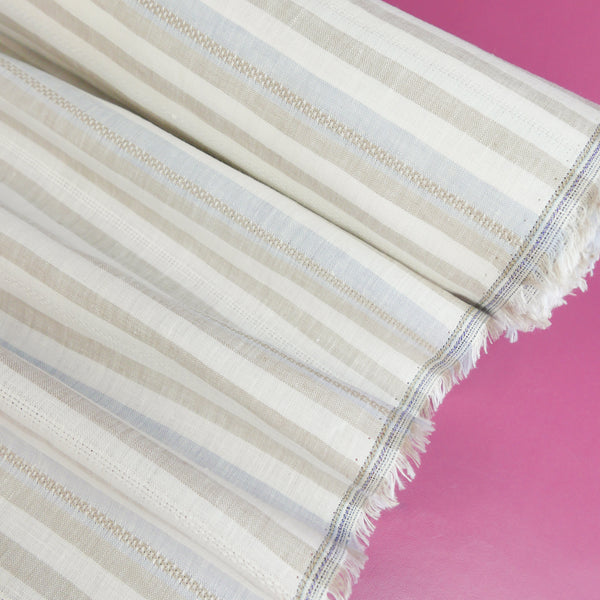 Strisce - European Jacquard Linen | Pebble Stripe