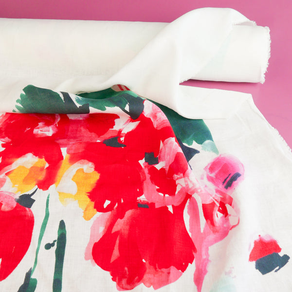 Garden Party - Screen-Printed Linen | Floral Placement