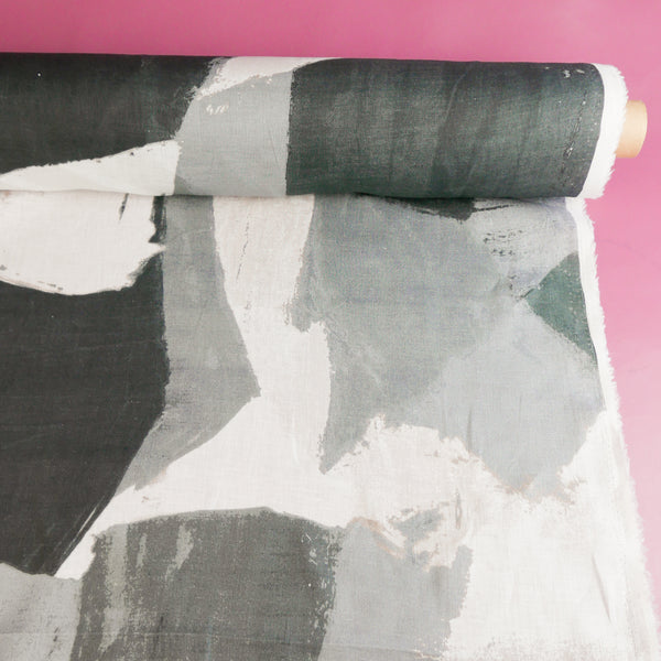 Wynter (Midweight) - Screen-Printed Linen | Pebble