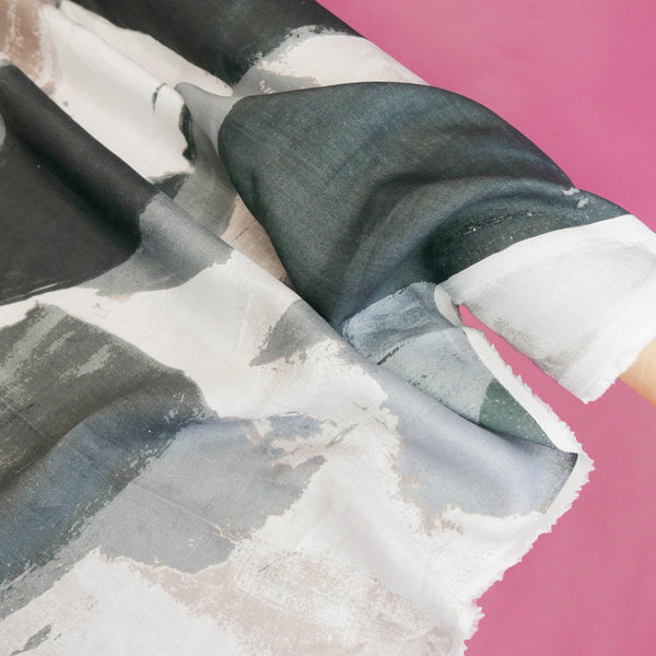 Wynter (Midweight) - Screen-Printed Linen | Pebble