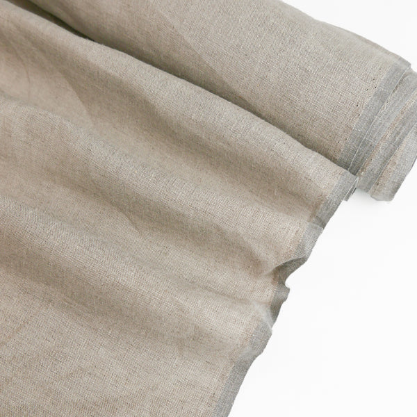 Alytus - Lithuanian Crosshatch Linen | Deep Natural